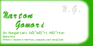 marton gomori business card